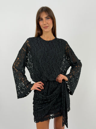 Black Short Lace Dress - Lumina