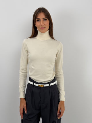 Pull Col Roulé Essential Crème