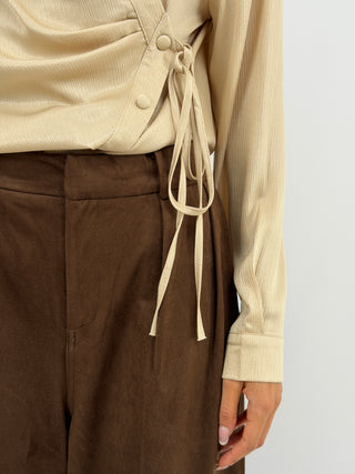 Pantaloni Suede Marroni - Lumina