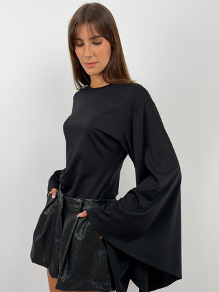 Maglia con Maniche Ampie Nera - Lumina