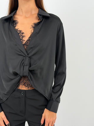 Blusa con Pizzo Nera