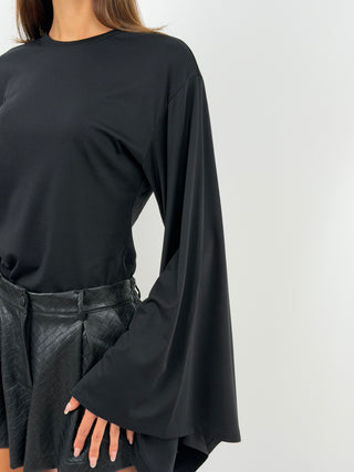Maglia con Maniche Ampie Nera - Lumina