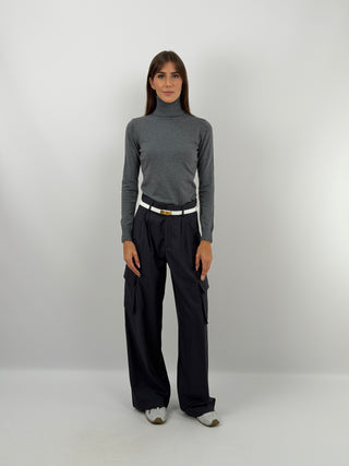 Dark Grey Essential Turtleneck