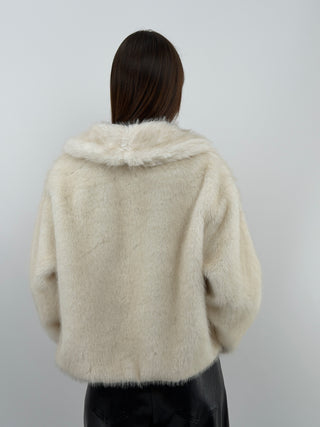 White Ginevra Faux Fur Jacket