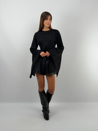 Maglia con Maniche Ampie Nera - Lumina