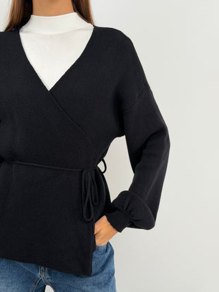Black Crossover Cardigan