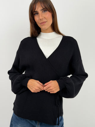 Black Crossover Cardigan