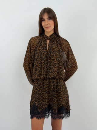 Short Leopard Print Dress - Lumina