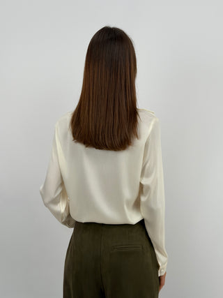 Camicia Incrociata Panna