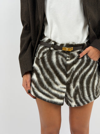 Zebra Print Shorts - Lumina