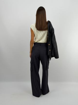 Pantalone Cargo Blu - Lumina