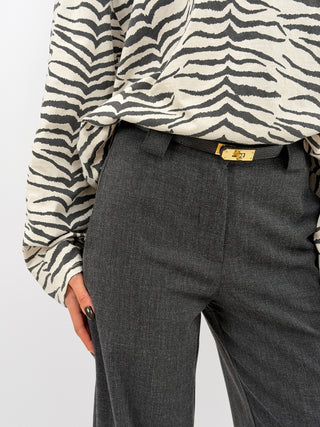 Dark Grey Trousers with Crease