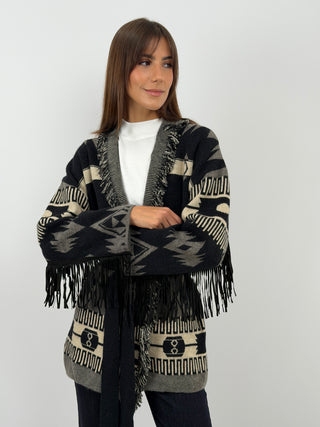 Grey Ethnic Cardigan