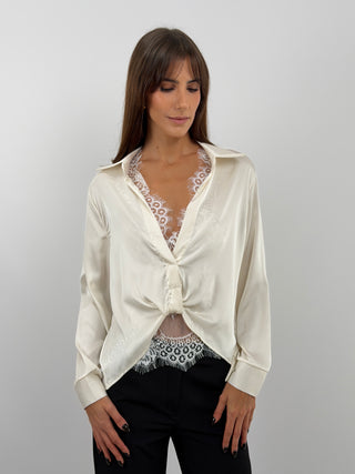 Blusa con Pizzo Panna