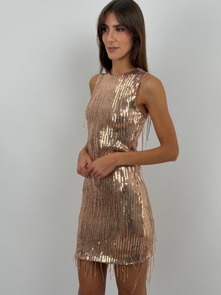 Short Pink Sequin Dress - Lumina