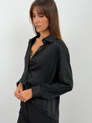 Blusa con Pizzo Nera