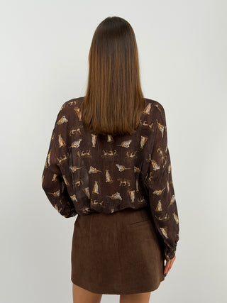 Brown Print Shirt