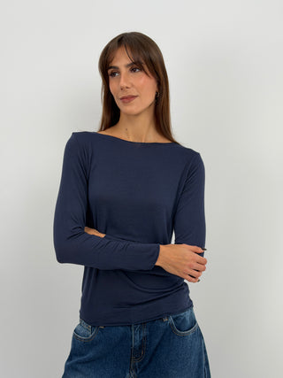Pull Ultra-Léger avec Cachemire Bleu