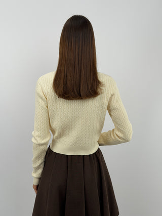 Pull à Zip Crème