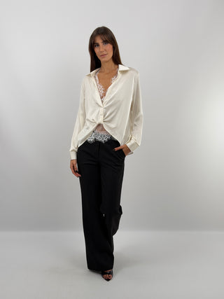 Blusa con Pizzo Panna