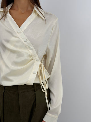Camicia Incrociata Panna