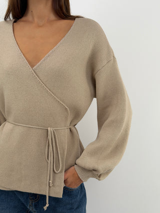 Sand Crossover Cardigan