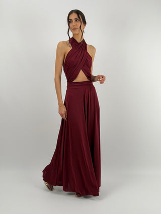 Abito Infinity Bordeaux