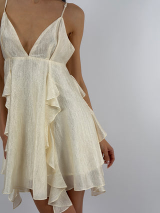 Abito con Ruches Crema Lumina