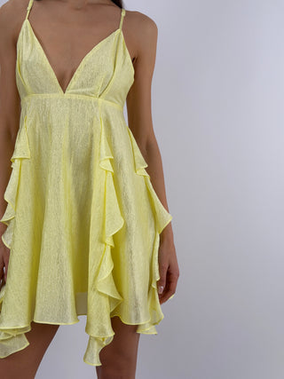 Abito con Ruches Giallo Lumina