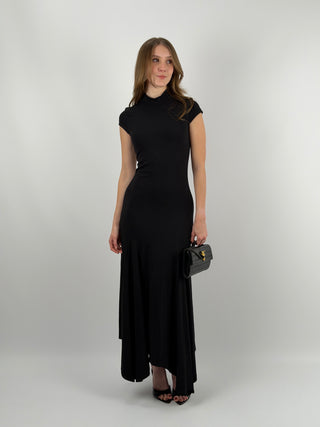 Abito Lumina Lungo in Maglia Nero
