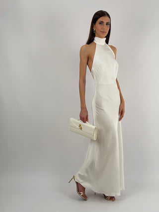 Abito Lungo Halter Bianco