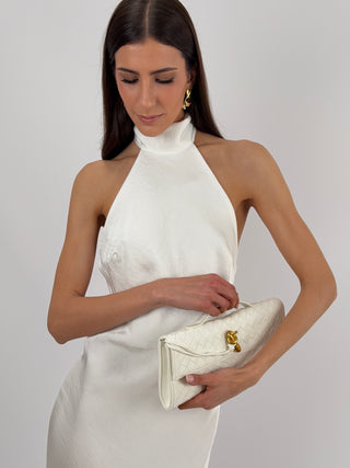 Abito Lungo Halter Bianco