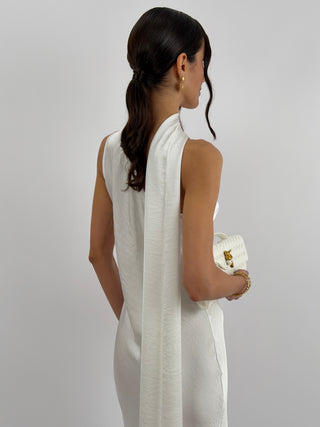 Abito Lungo Monospalla Bianco