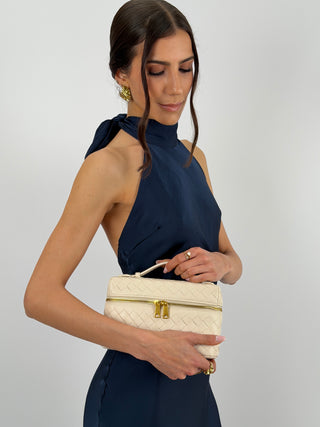 Abito Lungo Halter Blu