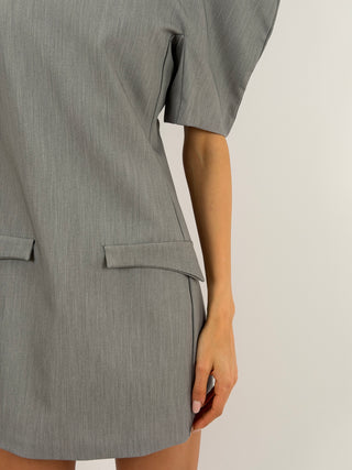 Abito Lumina con Maniche Ampie Grigio