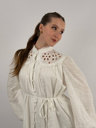 Abito Corto Chemisier Bianco