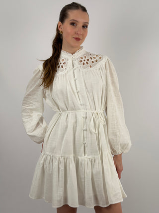 Abito Corto Chemisier Bianco