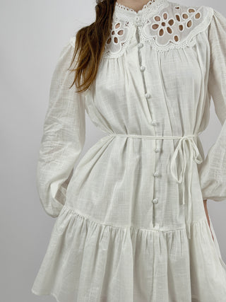 Abito Corto Chemisier Bianco