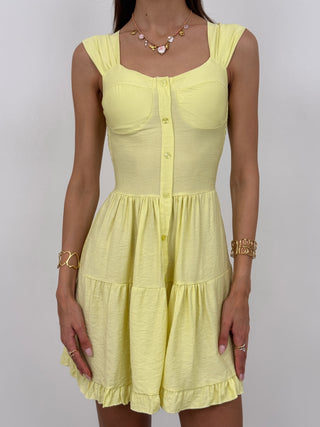 Abito Corto Mademoiselle Giallo