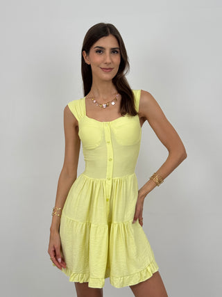 Abito Corto Mademoiselle Giallo