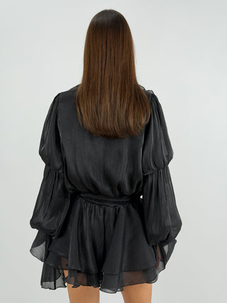 Abito con Volant Nero