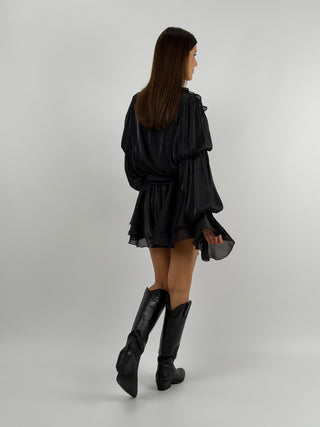 Abito con Volant Nero