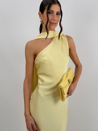 Abito Lungo Monospalla Giallo