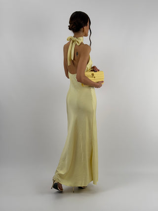 Abito Lungo Halter Giallo