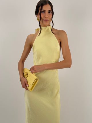 Abito Lungo Halter Giallo