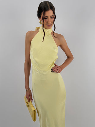 Abito Lungo Halter Giallo