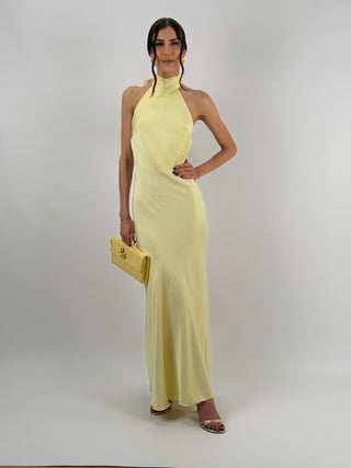 Abito Lungo Halter Giallo
