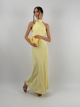 Abito Lungo Halter Giallo