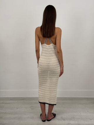 Abito Lungo Crochet Dora Beige