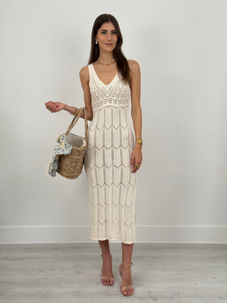 Abito Crochet Tropez Bianco